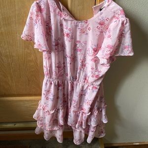 Pink floral dress